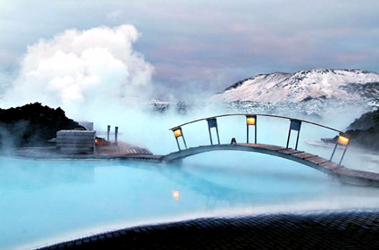The sprawling, man-made Blue Lagoon pool  in Iceland is surrounded by lava fields (and snow in the winter). Sit back and soak up the salutary seawater ingredients (minerals, silica and algae), or indulge in one of many luxury spa treatments.