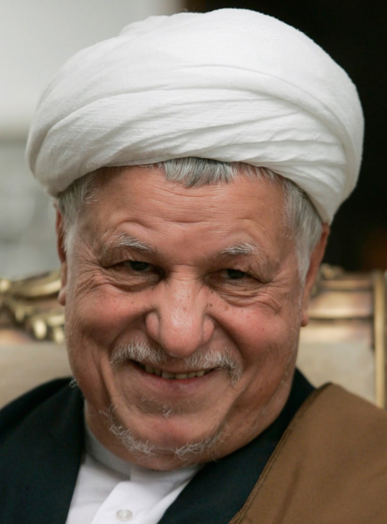 Iran's former president Akbar Hashemi Rafsanjani attends official meeting in Tehran