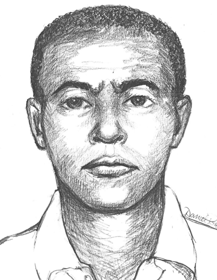 This artist's sketch provided by the Baytown, Texas, Police Department shows the suspected serial rapist/robber who has struck at least five times since April.