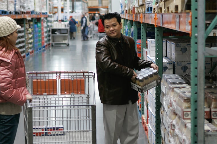 Starbucks has locked down the ready-to-drink coffee market, accounting for about 90 percent of the sales. Here Andy Ta contributes to those sales at a Seattle Costco.