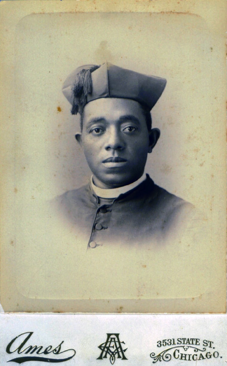This undated photo, provided by publisher Ignatius Press, shows the Rev. Augustine Tolton, the first black Roman Catholic priest in the United States, according to a new biography, "From Slave to Priest." 
