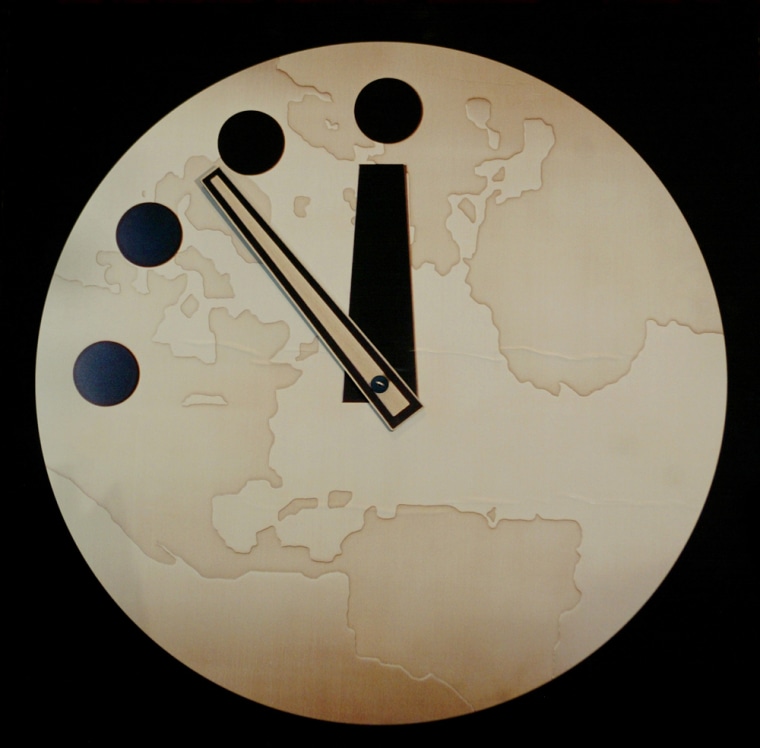 The Bulletin of Atomic Scientist's \"Doomsday Clock
