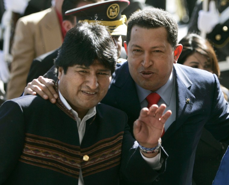 Hugo Chavez, Evo Morales