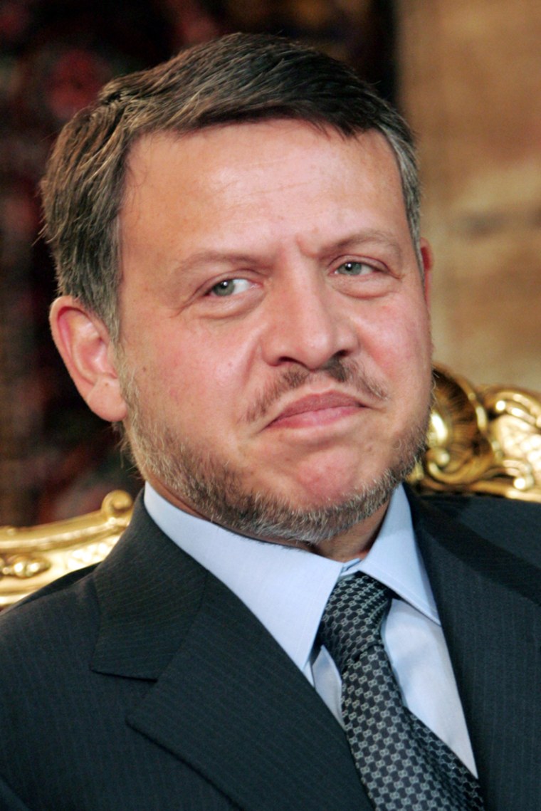 King Abdullah II of Jordan is pictured d