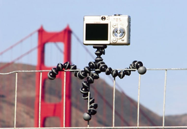 The Gorillapod, with its versatile ability to perch atop or latch onto things like handrails, allows you to set up your self-portrait and avoid any awkward exchanges with passersby.