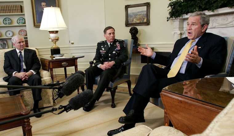 Bush Meets With Gates And Military Chiefs At White House