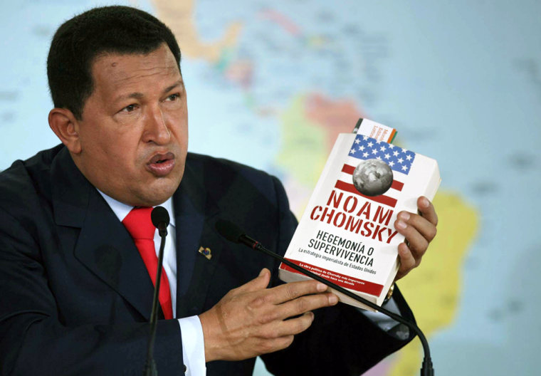 Venezuelan President Hugo Chavez answers