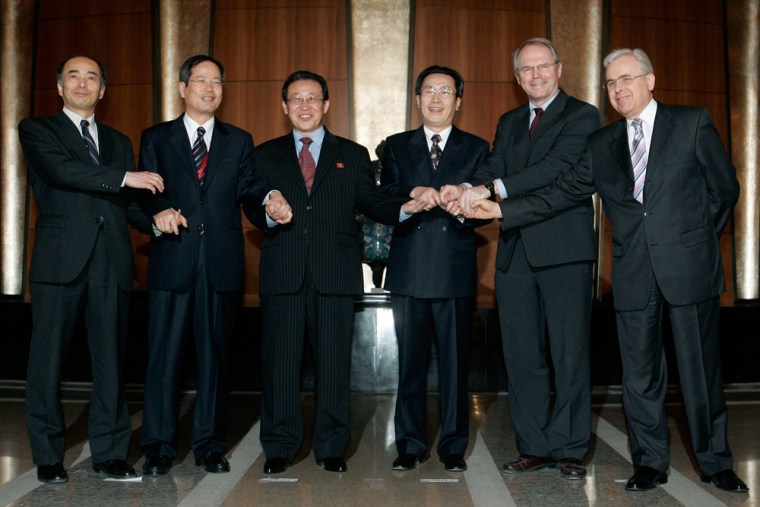 Kenichiro Sasae, Chun Yung-woo, Kim Kye Gwan, Wu Dawei,Christopher Hill, Alexander Losyukov