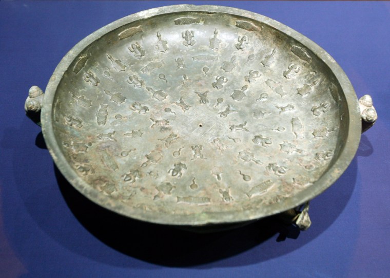 This bronze water vessel, which dates to 770 B.C., is in the "Treasures of Shanghai: 5,000 Years of Chinese Art and Culture" exhibit at the Bowers Museum Santa Ana, Calif.