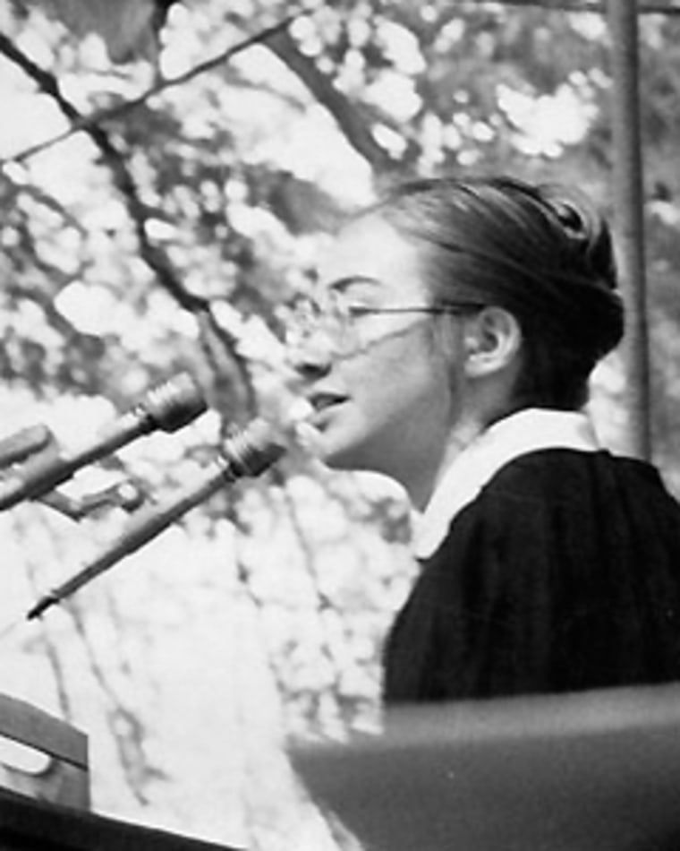Hillary Rodham '69, student speaker, Commencement 1969