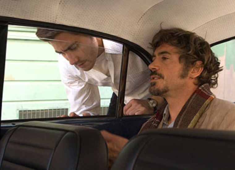 Jake Gyllenhaal and Robert Downey Jr. in Paramount Pictures' Zodiac - 2007
