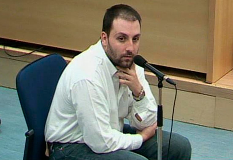 Jose Emilio Suarez Trashorras speaks in court in Madrid