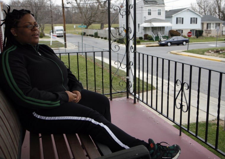 Tammi Crank, 20, and her family live in the once predominantly African American neighborhood of North Brentwood.  
