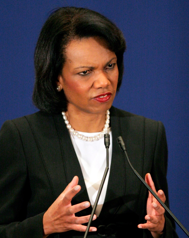 US Secretary of State Condoleezza Rice in Jerusalem