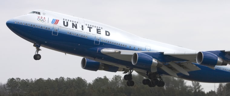 United Airlines flight #897, a Boeing 74