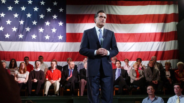 Mitt Romney Holds Town Hall Meeting In New Hampshire