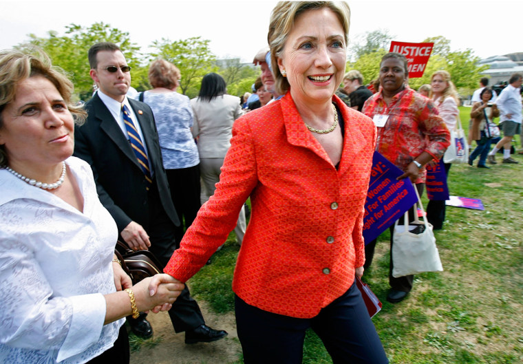 Hillary Clinton Attends Equal Pay Rally At Capitol