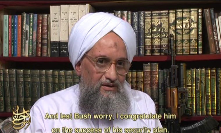 In a tape posted online Saturday, al-Qaida No. 2 Ayman al-Zawahri taunts President Bush, mocks U.S. legislation on the Iraq war and says his group is fighting for "the weak and oppressed ... all over the world."
