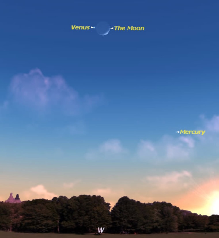 The sky as seen at 8:15 p.m. on May 19 at sunset from New York, Central Park
