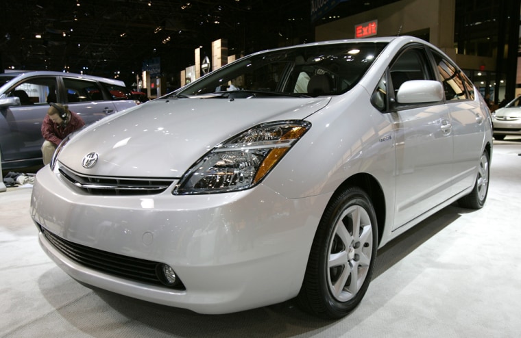 The Toyota Prius is on display at the Ne
