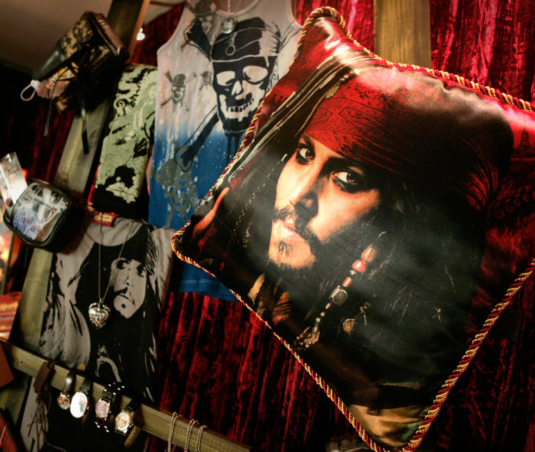 With the third chapter of the "Pirates of the Caribbean" franchise set to hit theaters May 25, Disney is unveiling a boatload of pirate products from couture fashions to costume jewelry, plus toys, shoes, electronics, furniture and even "healthy pirate snacks for energy." 