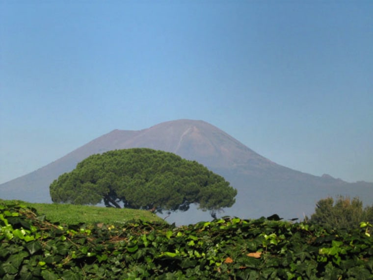A view of Mount Vesuvius.