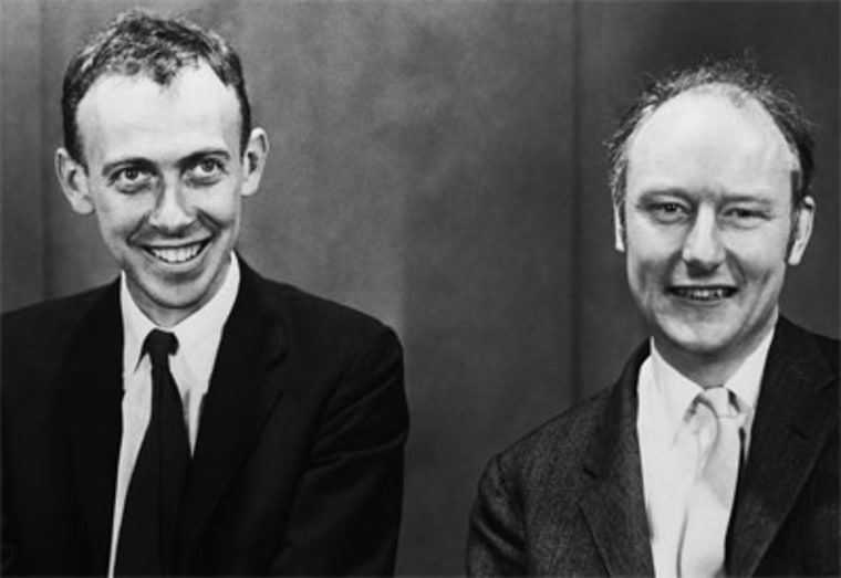 English-born Francis Crick and his American colleague James Watson made one of the most dazzling discoveries in the history of science in 1953 when they accurately decoded the structure of the DNA molecule. 