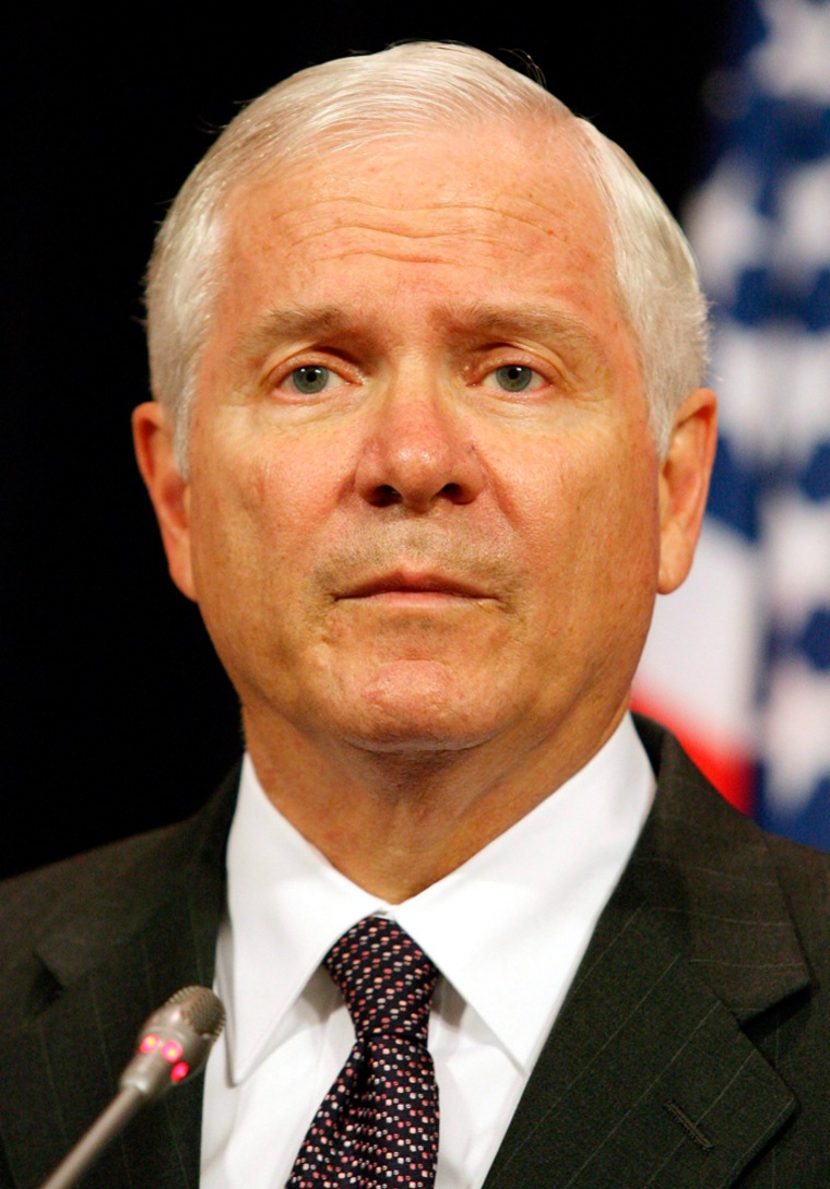 US Secretary of Defence Robert M. Gates gives a press conference