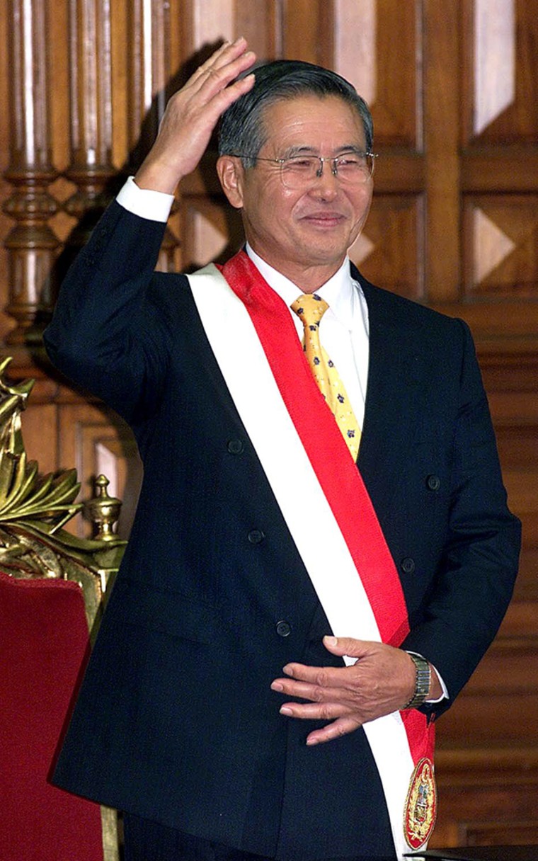 (FILE) Peruvian President Alberto Fujimo