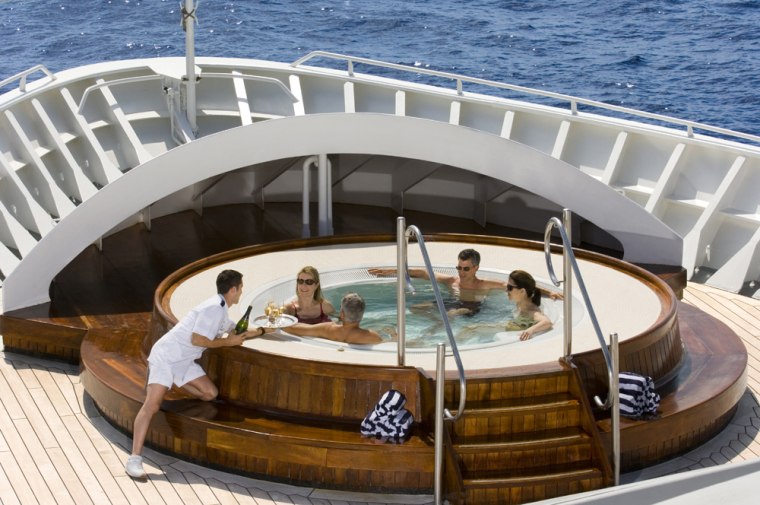 For the Owner’s Suite on Seabourn Cruise Line, you’ll have to shell out $2,078 per person per day. However, all fares on this classy ship include open bar and complimentary gratuities.