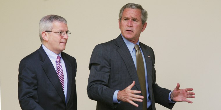 US President George W. Bush (R) and Whit