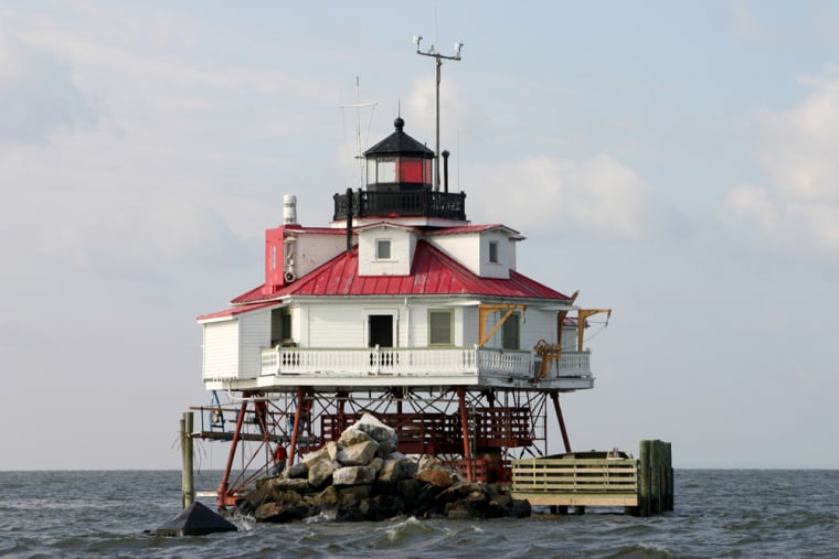 The Thomas Point Shoal Lighthouse on the Chesapeake Bay opened for tourist visits in July for the first time in its history. The lighthouse was built in 1875.