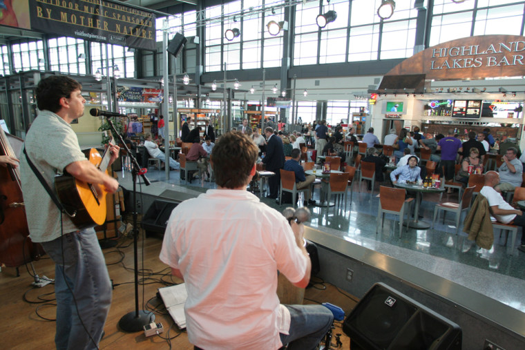 Cienfuegos performs at Austin-Bergstrom International Airport. Increasingly, airports around the nation are offering musical performances and art displays for travelers to enjoy in their down time.