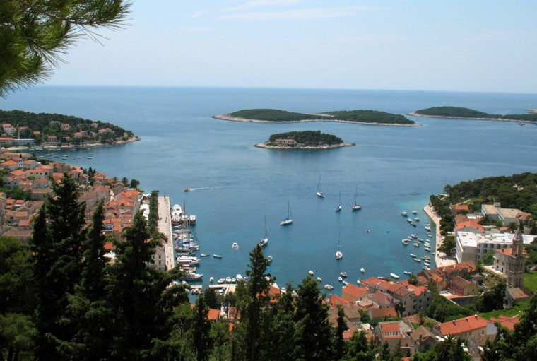 A scenic view of the Croatian town of Hvar, located east of Italy across the Adriatic Sea. Croatia expects over 200,000 American visitors this year — nearly double the number that arrived in 2005.