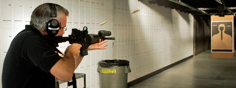 Milwaukee police range master Sgt. James MacGillis fires an M4 rifle Wednesday. MacGillis said his department is ordering bullets now that won't be used until next spring due to a shortage.