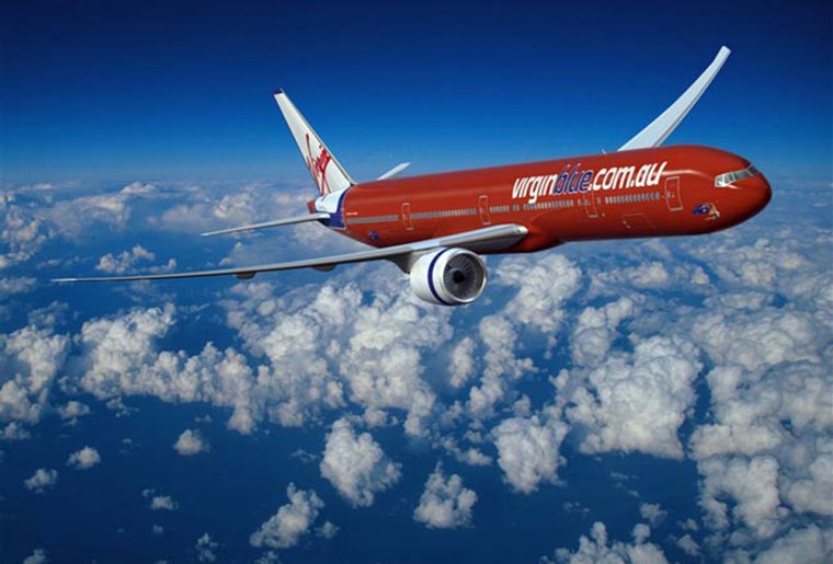 Australian low-cost, short-haul carrier Virgin Blue ordered six Boeing 777-300ERs with which to begin long-haul, low-fare service. However, its long-haul operation won't be called Virgin Blue and won't have this color scheme: The airline ran a competition to choose a name for the new airline and the winning name was V Australia. A new logo that incorporates the Southern Cross constellation of stars -- seen only in the southern hemisphere -- has been chosen for V Australia.