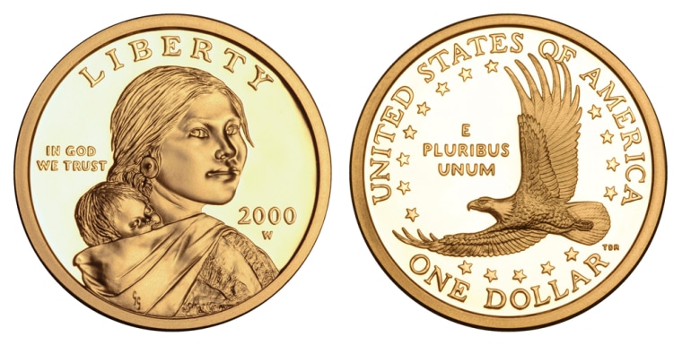 Handout of 22-karat gold coins that flew aboard the Space Shuttle Columbia