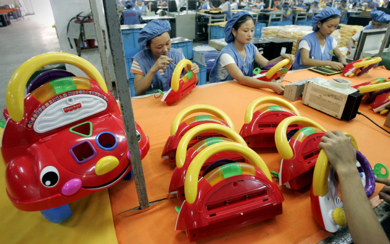 Workers at production line