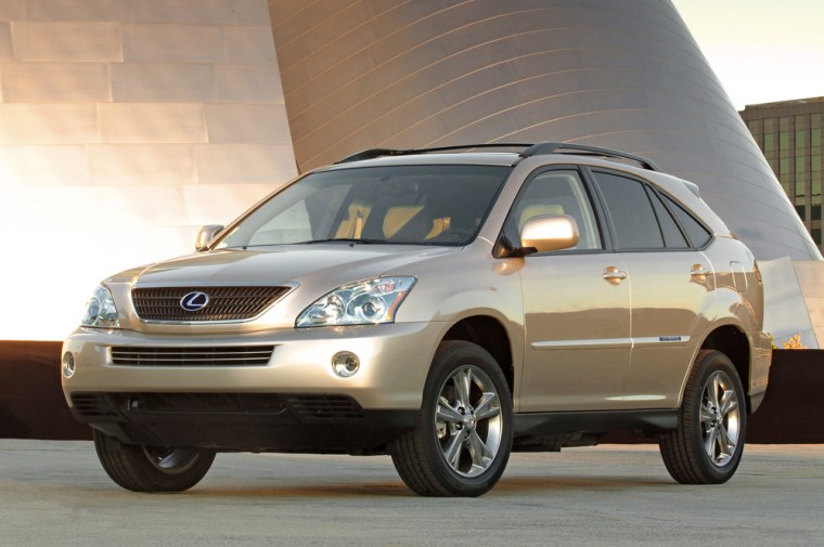 The Lexus RX 400h is known for its hybrid powertrain, which teams a six-cylinder, 3.3-liter, internal combustion engine with two electric motors.