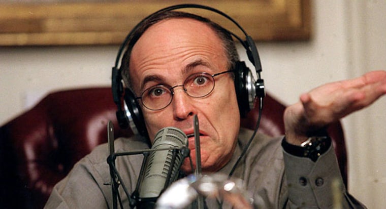 Rudolph W. Giuliani on the radio when he was mayor. His approach to callers often seemed not designed to win their votes.