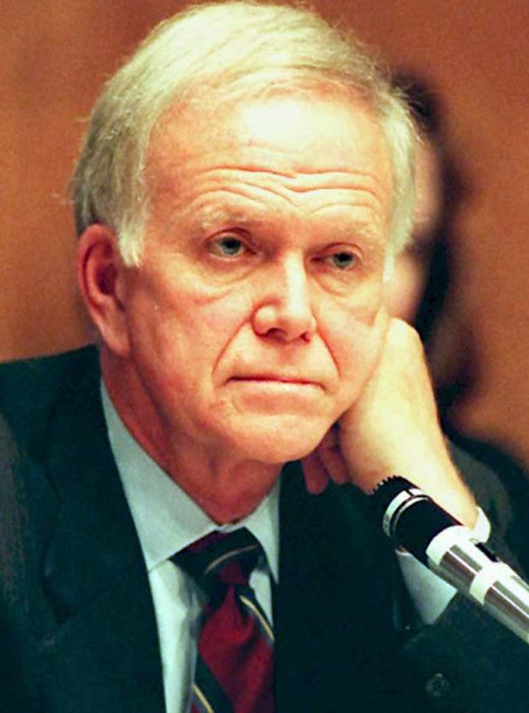 US Senator Bob Packwood, R-OR, Chairman of the Sen