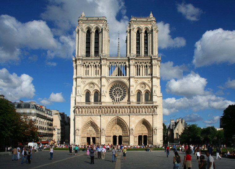 The Notre Dame cathedral in Paris is humming along just fine. The enormous Gothic masterpiece is France's most visited landmark, receiving 12 million admirers a year — an indeterminate number of whom secretly think there's an actual hunchback within. 