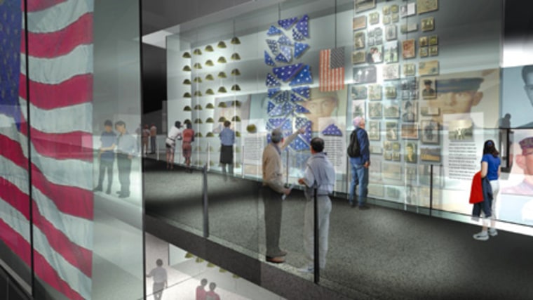 The 35,000-square-foot Vietnam Veterans Memorial Center, shown in an artist's rendering, will be built almost entirely underground, an attempt to avoid overshadowing Washington's Vietnam memorial wall.