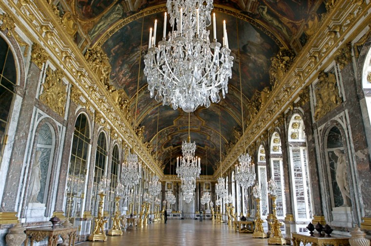 A view of the newly renovated Hall of Mirrors at the Chateau de Versailles, near Paris, France. After more than three years of renovation, the historic hall has reopened its doors to the public.