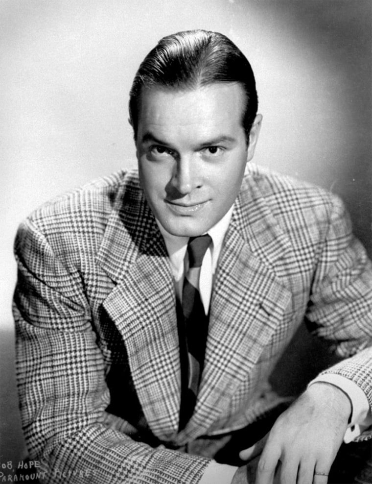 Comedian Bob Hope is shown in this 1943 photo. Hope died late Sunday July 27, 2003, at his home in Toluca Lake,Calif. He was 100.