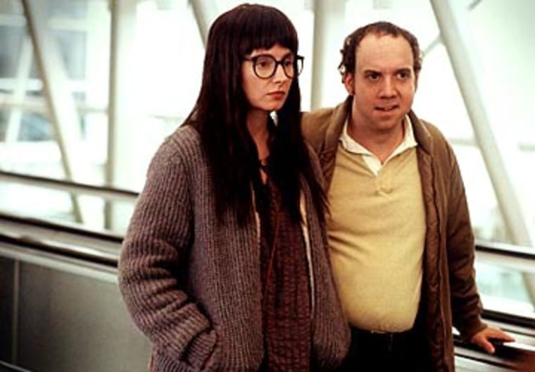 Hope Davis as Joyce Pekar and Paul Giamatti as Harvey Pekar in Fine Line's American Splendor - 2003