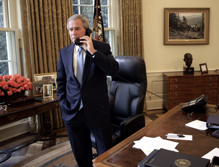 President Bush receives phone call from Democratic nominee Kerry conceding the 2004 election