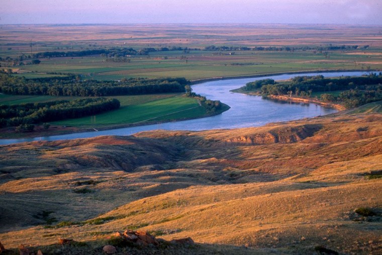 After the confluence of the Madison, Jefferson, and the Gallatin, the Missouri River snakes its way north.
