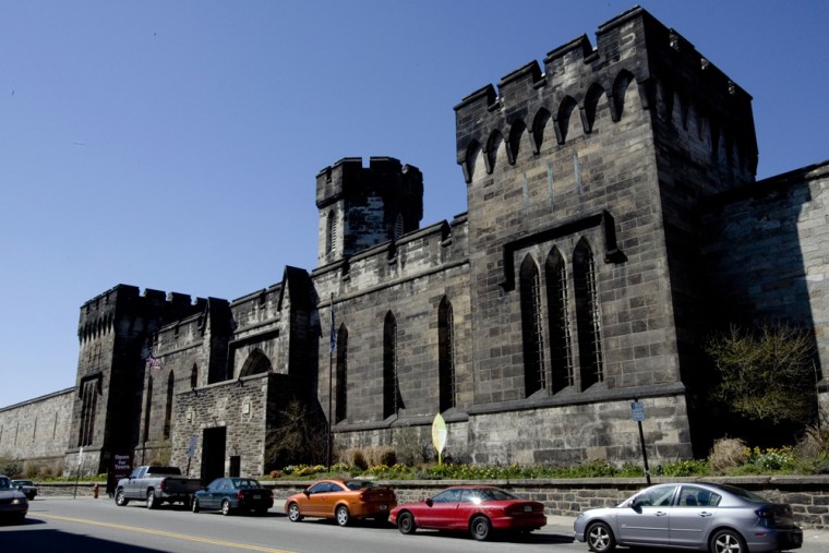 Shown is an exterior view of Eastern State Penitentiary in Philadelphia, Wednesday, April 2, 2008. The penitentiary opened in 1829, closed in 1971, and then historic preservationists reopened it to the public for tours in 1994. Officials at the penitentiary plan to restore the synagogue and say it will be functioning in time for Yom Kippur in October. (AP Photo/Matt Rourke)