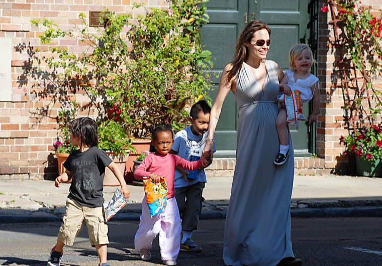 EXCLUSIVE: Supermom Angelina Jolie takes her kids to Corner Store in New Orleans
